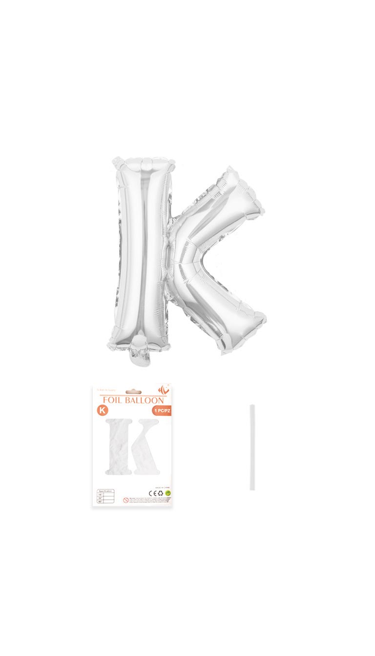 32 Inch Foil Letter Balloon (Silver / Gold / Rose Pink)
