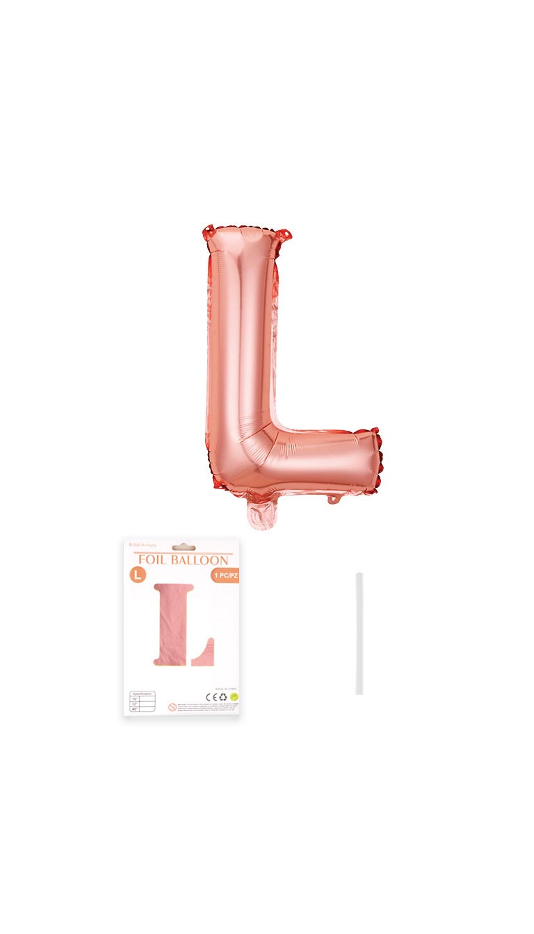 32 Inch Foil Letter Balloon (Silver / Gold / Rose Pink)