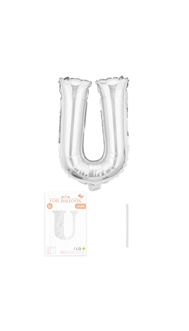 32 Inch Foil Letter Balloon (Silver / Gold / Rose Pink)