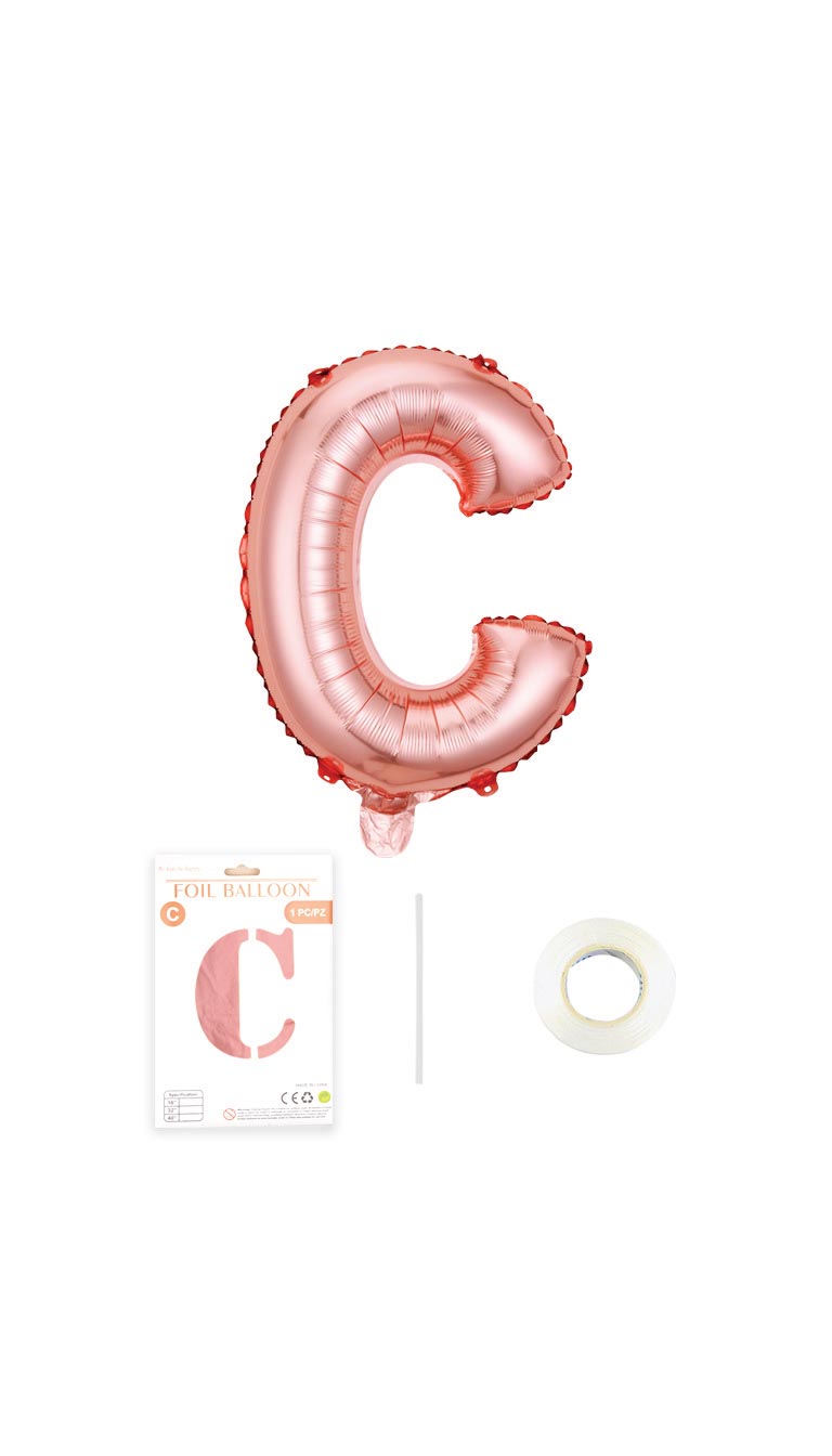 32 Inch Foil Letter Balloon (Silver / Gold / Rose Pink)