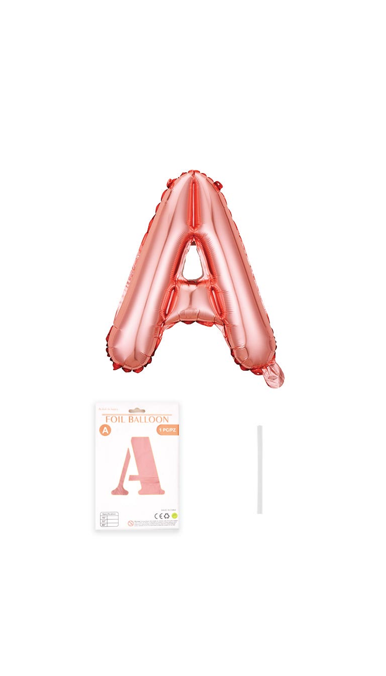 32 Inch Foil Letter Balloon (Silver / Gold / Rose Pink)