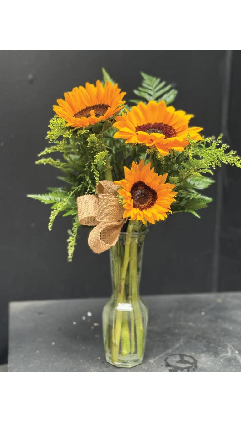 sunflowers in a vase