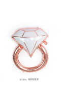 Rose Gold Diamond Ring Foil Balloon