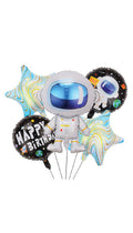Astronaut Space Theme "Happy Birthday" Balloon Set