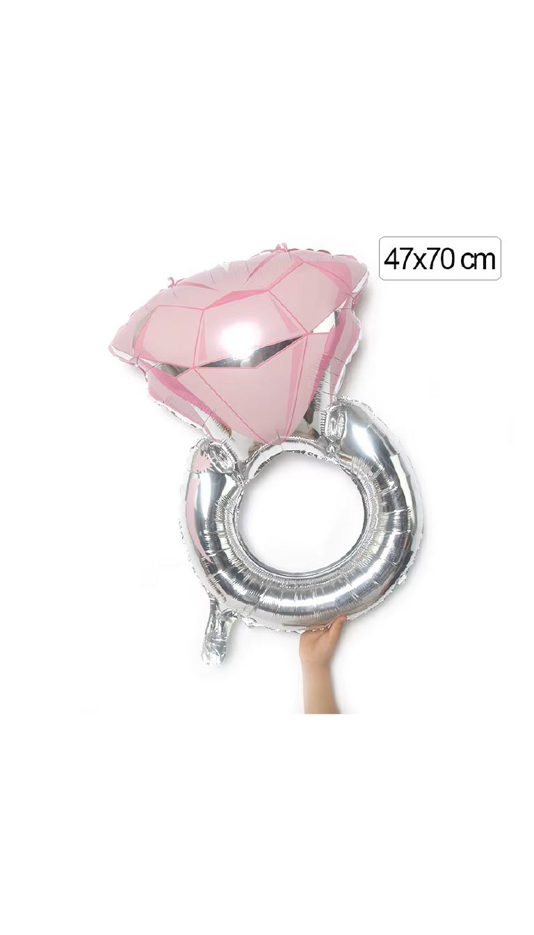 Pink Diamond Ring Foil Balloon