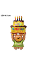 Teddy Bear Holding Birthday Cake_Foil Balloon
